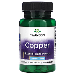 Copper 2 мг Swanson 300 таблеток