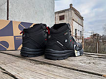 Зимові шкіряні черевики BONA 921G-6 з хутром чорні розміри 36-46, фото 5