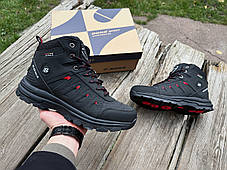 Зимові шкіряні черевики BONA 921G-6 з хутром чорні розміри 36-46, фото 3