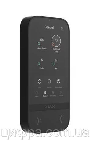 Клавіатура Ajax KeyPad TouchScreen чорна