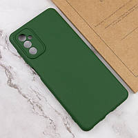 Чехол силиконовый с защитой камеры для Samsung Galaxy M14 5G (Зеленый / Dark green)