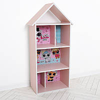 Детский домик-стеллаж-полка для игрушек и книг H 2020-23-3 Лол
