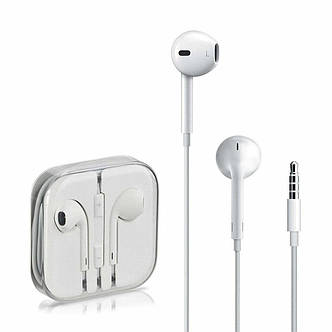 Навушники дротові EarPods 3.5 mm для iPhone (MNHF2ZM/A) Білі, фото 1