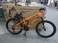 Спортивний гірський велосипед 24 дюйми 13 рама Azimut Extreme Shimano GFRD жовтогарячий