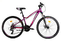 Спортивный алюминиевый велосипед 26 дюймов с переключателями скоростей Shimano Crosser P6-2 пурпурный