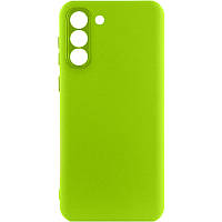 Чехол силиконовый с защитой камеры для Samsung Galaxy S22 (Салатовый / Neon Green)