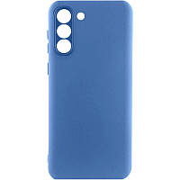 Чехол силиконовый с защитой камеры для Samsung Galaxy S22 (Синий / Iris)