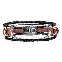 Ремінець вінтажний для фітнес-браслета Xiaomi Mi Band 3 і 4 Type A2 Brown-silver, фото 4