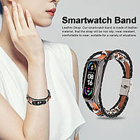 Ремінець вінтажний для фітнес-браслета Xiaomi Mi Band 3 і 4 Type A2 Brown-silver, фото 7