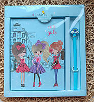 Подарочный набор для девочки блокнот с замочком и ручка