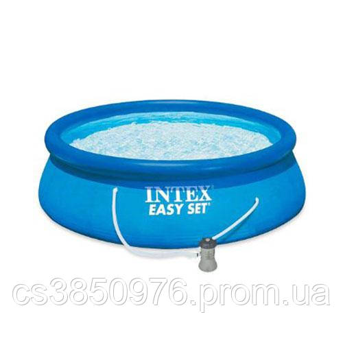 Надувной наливной бассейн диаметр - 366 см с насосом Intex Easy Set Pool 28142 - фото 1 - id-p2026306231