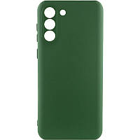 Чехол силиконовый с защитой камеры для Samsung Galaxy S22+ (Зеленый / Dark green)