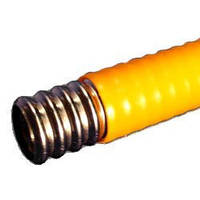 Труба гофрированная нержавеющая для газа, подключения газовых счетчиков, в полиэтилене (желтая, белая)