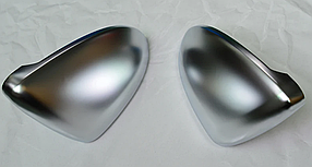 Накладки на дзеркала VW (Фольцваген) Golf MK7, MK7.5, E-GOLF, Touran 2 (5T) Сріблястий "Полірований Алюміній"