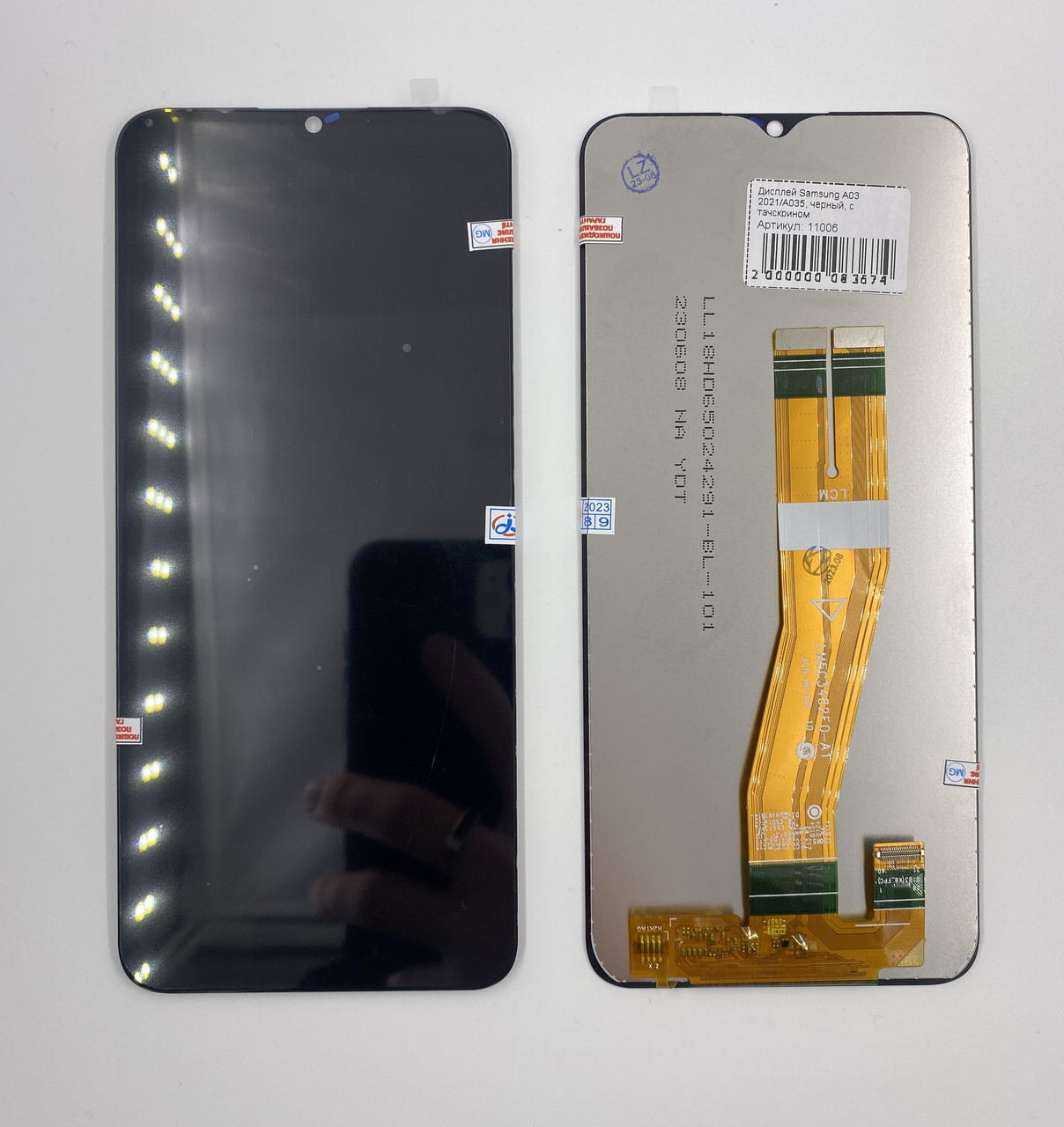 Дисплей Samsung A03 2021/A035, чорний, з тачскрином, фото 1