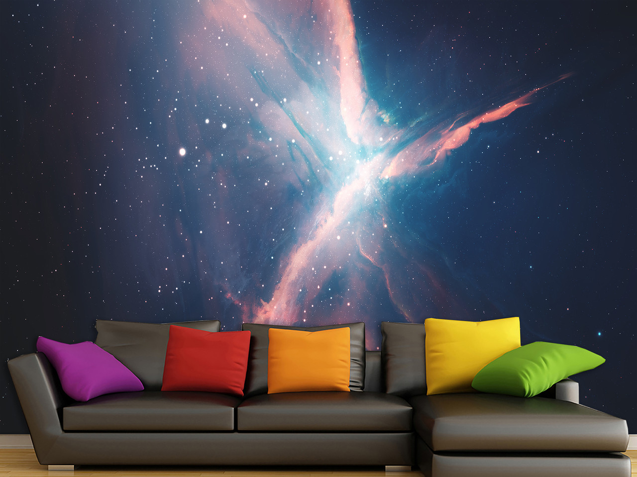 Самоклеюча плівка Oracal на стіну з малюнком "Космос", декоративні шпалери для спальні, фото 1