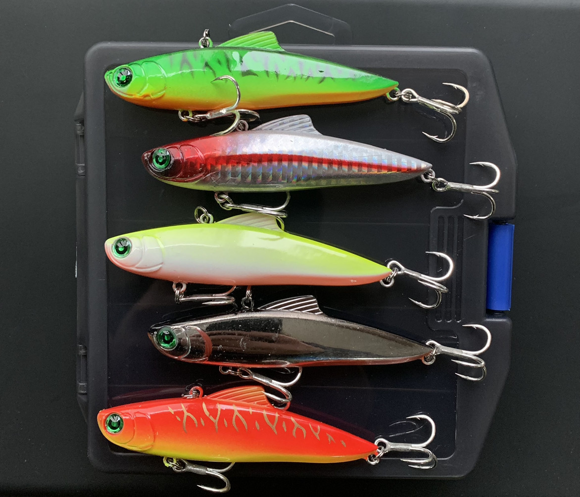 Набір Воблер Ратлін Fishing ORC Range VIB 85 5шт +коробка, фото 1