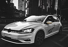 Накладки на дзеркала VW (Фольцваген) Golf MK7, MK7.5, E-GOLF, Touran 2 (5T) Сріблястий "Полірований Алюміній", фото 4