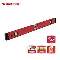 Уровень алюминиевый с магнитной базой WORKPRO 400 мм. 0.5 мм PRO WP262010