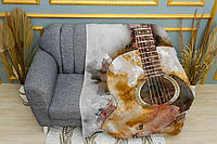 Плед «Vintage guitar. Винтажная гитара» Двухслойный с печатью с обеих сторон, 135х150 см
