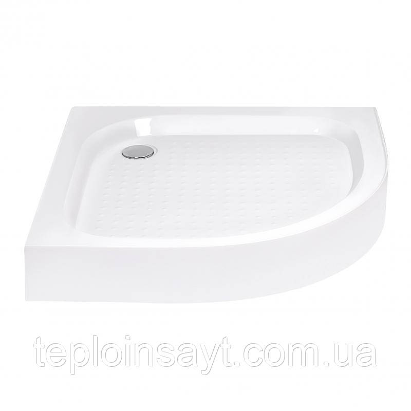 Lidz Душовий піддон KAPIELKA ST90x90x14 низький, напівкруглий, діаметр зливу 52 мм
