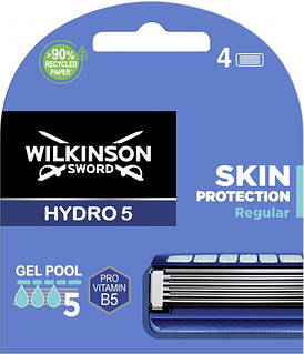 Змінні касети для гоління Wilkinson Sword Hydro 5 Skin Protection Regular (4 шт.) 02542