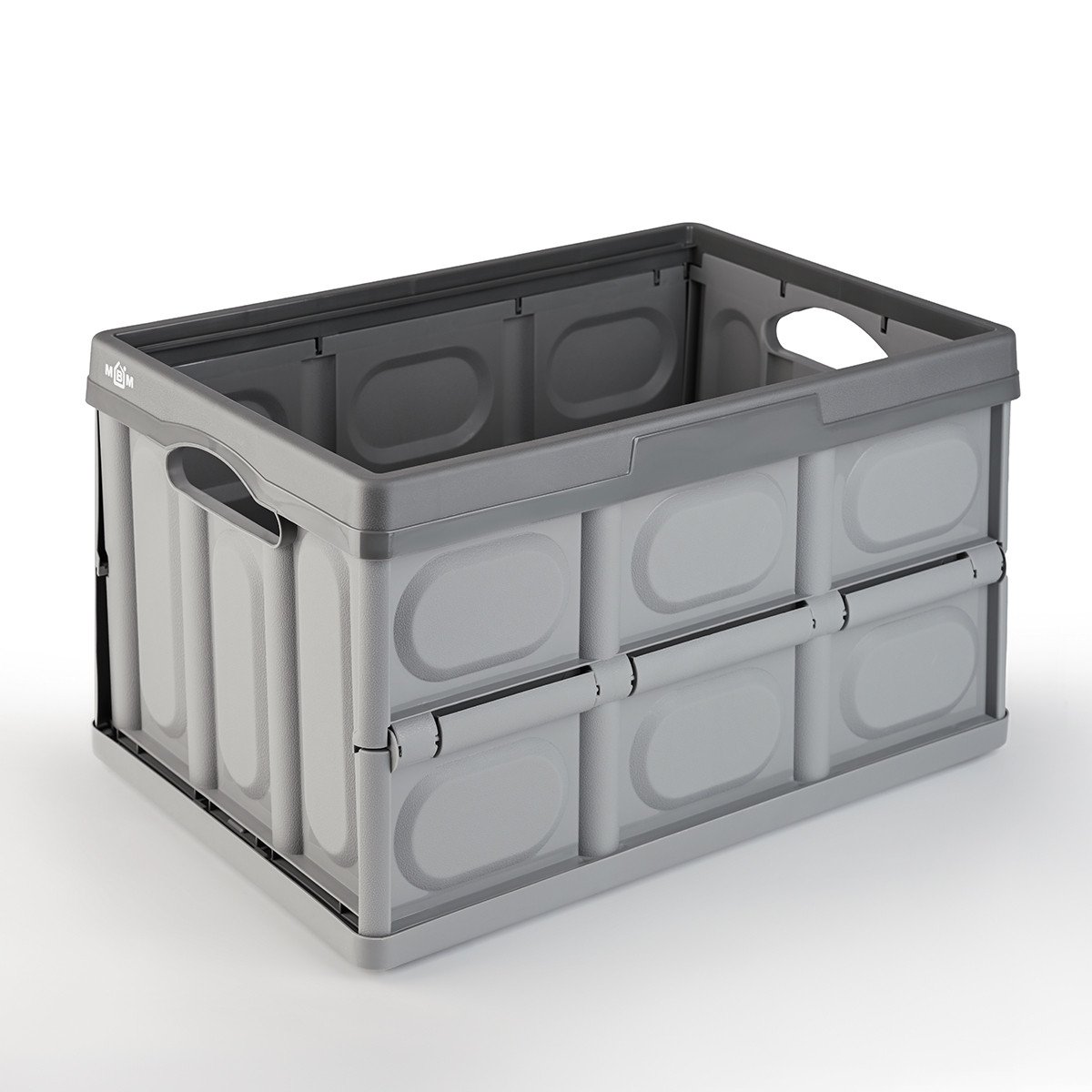 Ящик для зберігання MVM розкладний з кришкою FB-1 30 л Сірий (FB-1 30L GRAY)