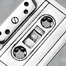 Чоловічий кулон підвіска з ланцюжком CASSETTE на шию з медичної сталі під срібло з Аудіокасетою, фото 3