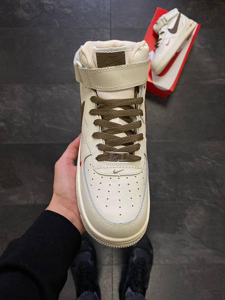Nike air force 1 brown high sale