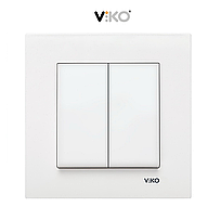 Выключатель VIKO Karre белый двойной 90960002