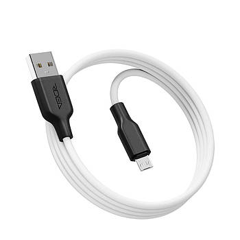 Кабель Ridea RC-M114 Soft Silico USB to Micro USB Білий