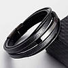 Чоловічий шкіряний браслет Primo Jewelry Punk з магнітною застібкою - Black, фото 3