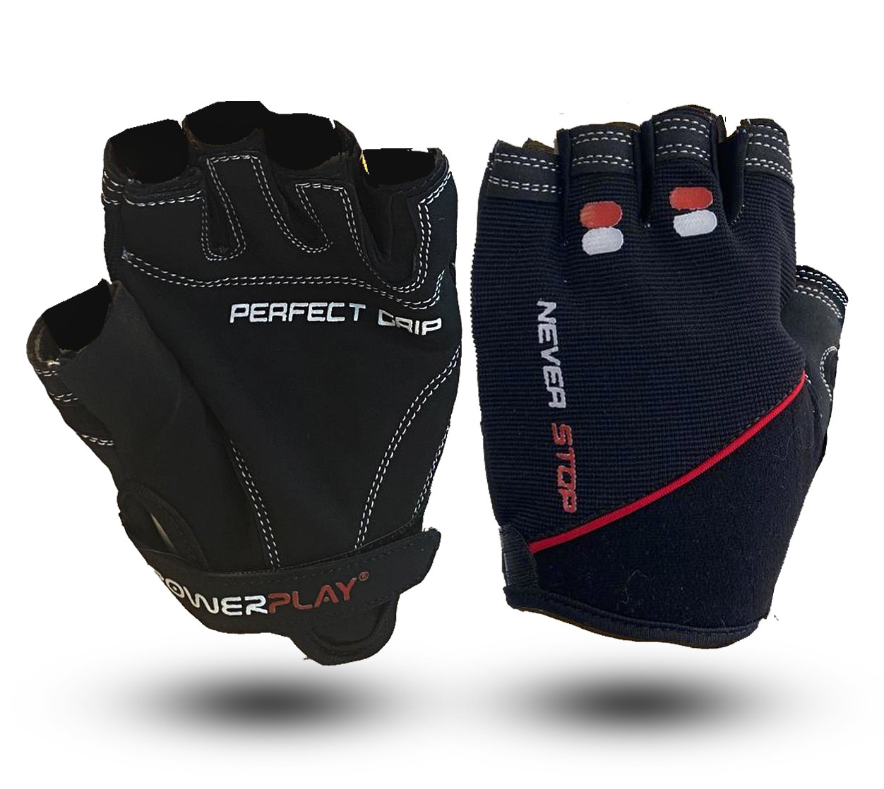 Рукавички для фітнесу PowerPlay 9076 Perfect Grip Чорні S - фото 1 - id-p2026360404
