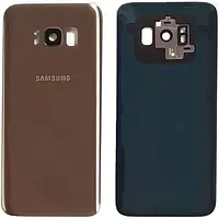 Задняя панель корпуса для Samsung Galaxy S8 Plus G955F, со стеклом камеры, оригинал Золотистый