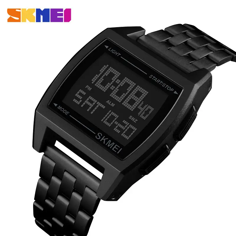 Мужские наручные электронные часы Skmei 1368 Черный - фото 2 - id-p2026380155