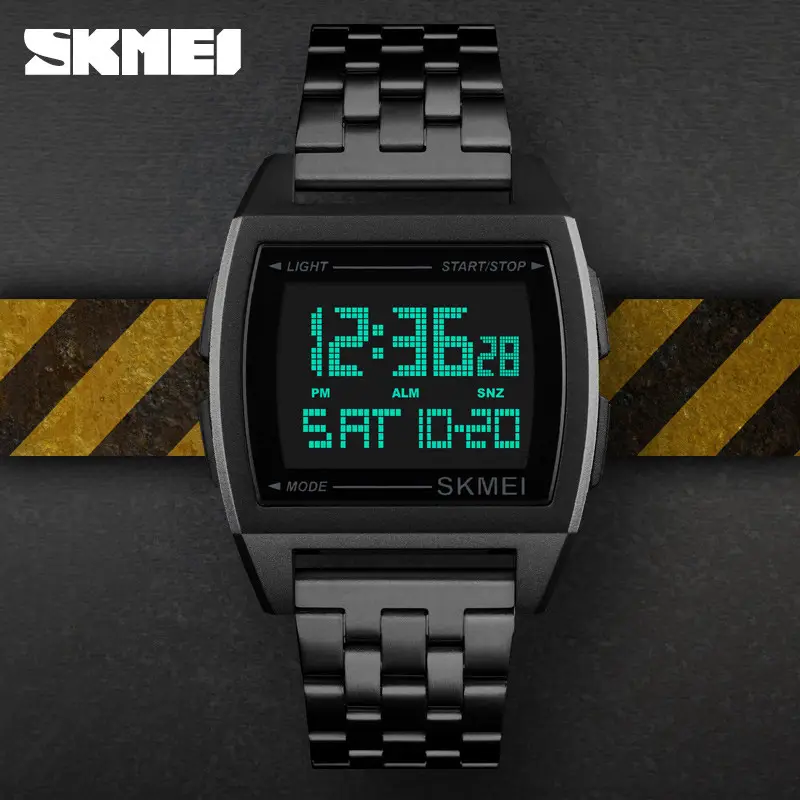 Мужские наручные электронные часы Skmei 1368 Черный - фото 6 - id-p2026380155