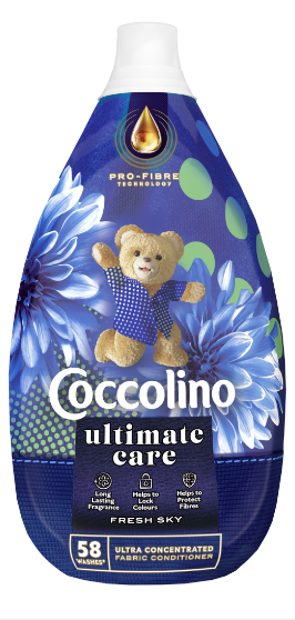 Ополіскувач для прання Coccolino Ultimate Care Fresh Sky 870 мл 58 прань, фото 1