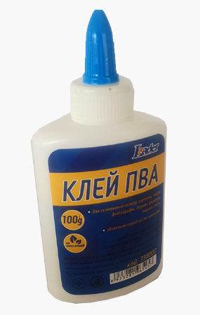 Клей ПВА 100гр. з ковпачком-дозатором Leader 358000, фото 1