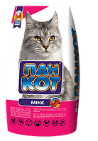 Пан Кот Микс сухой корм для котов  (Рыба,Говядина,Курица) 10 кг