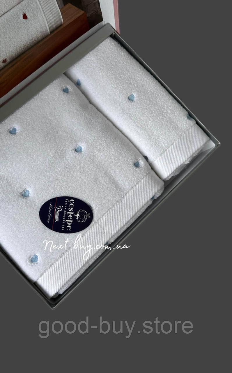 Набір рушників Cestepe Love blue micro cotton
