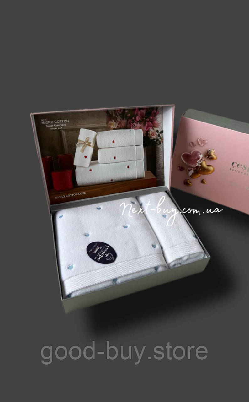 Набір рушників Cestepe Love grey micro cotton
