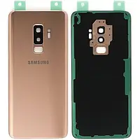 Задняя панель корпуса (крышка) для Samsung Galaxy S9 Plus G965, со стеклом камеры, оригинал Золотистый