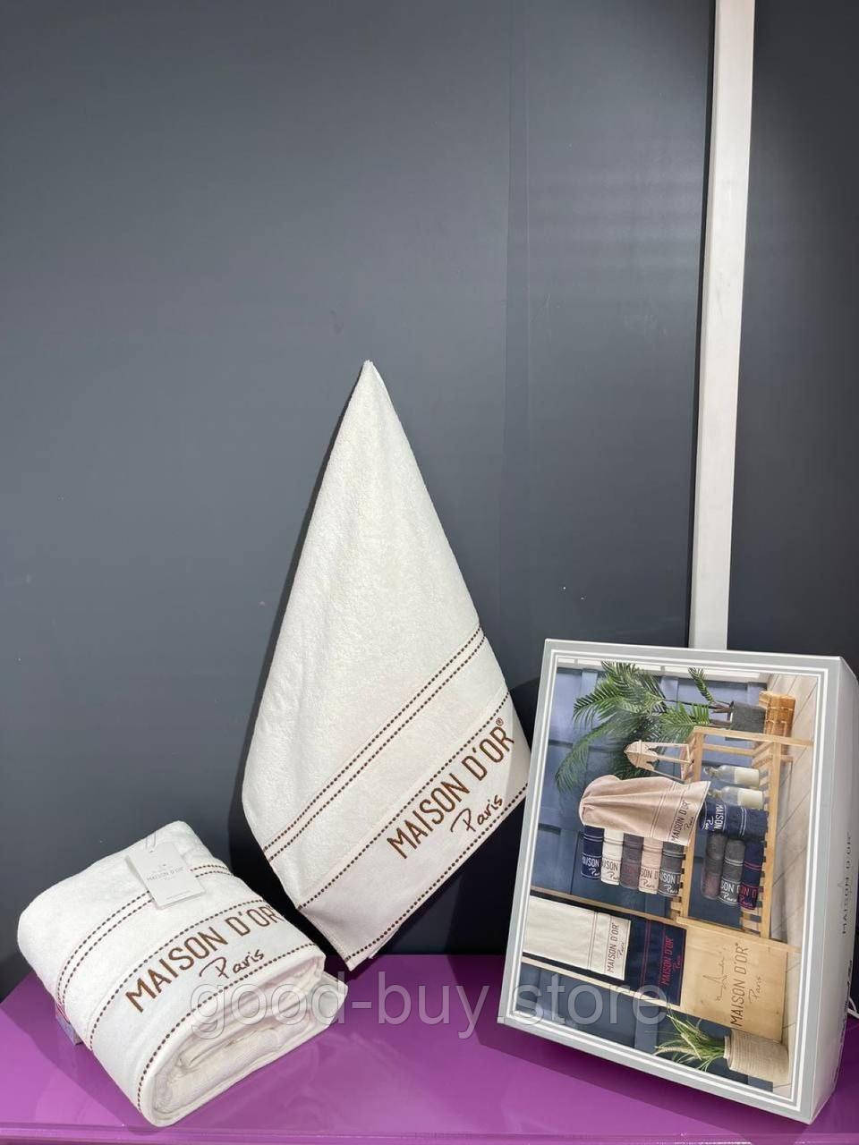 Набір махрових рушників Maison Dor Maison white 2шт.