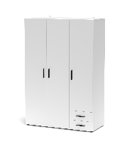 Шкаф гардеробный 2-дверный для офиса, прихожей, спальни, коридора Berno 6 Accord, цвет белый