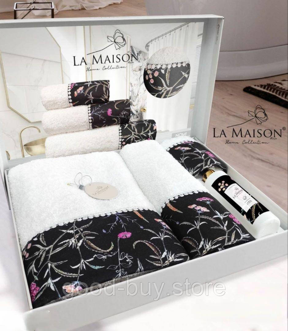 Набір махрових рушників La Maison Nomi 3шт. + ароматичний спрей