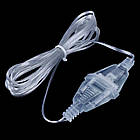 Подовжувач перехідник для гірлянд прозорий ПВХ 2м з вилкою, фото 7