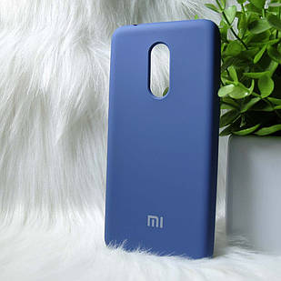 Силиконовый чехол Original Silicone case Xiaomi Redmi 5 Dark blue (синий)