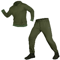 Спортивний костюм Basic Hood Олива (7383), XL