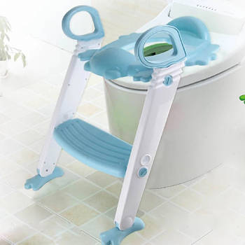 Дитяче сидіння на унітаз із сходинкою Froggie Накладка на унітаз із ручками для дітей від 18 місяців