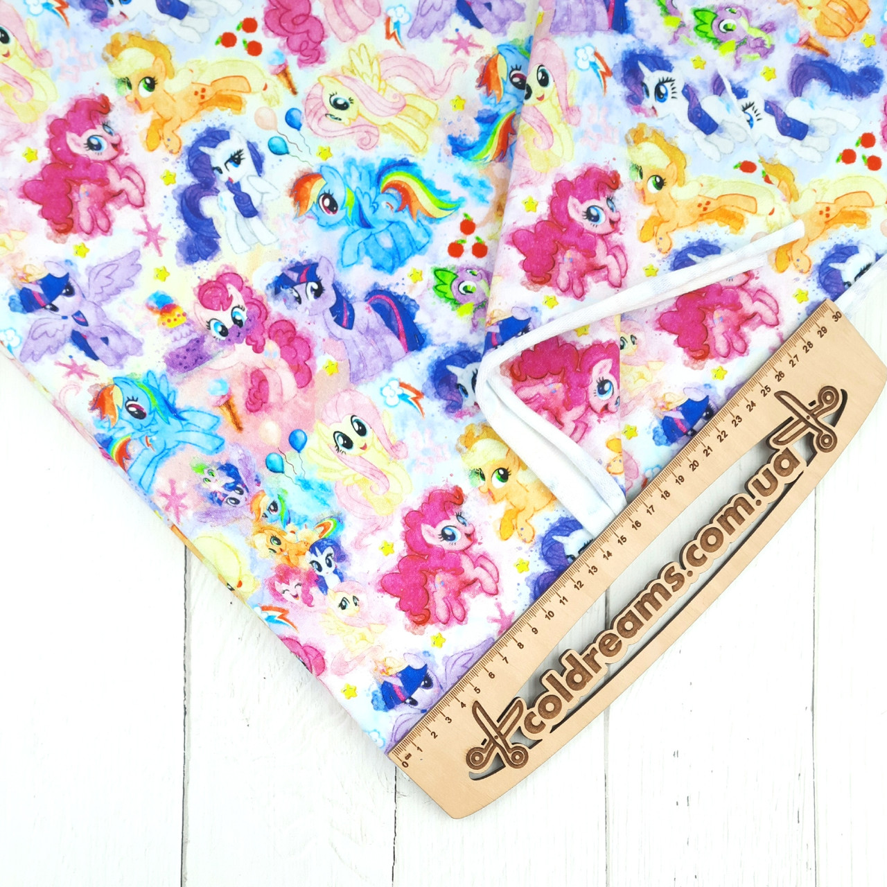 Футер двунитка "  "My little pony" - 180см. (дилжитал). ВІДРІЗ 0.60 см